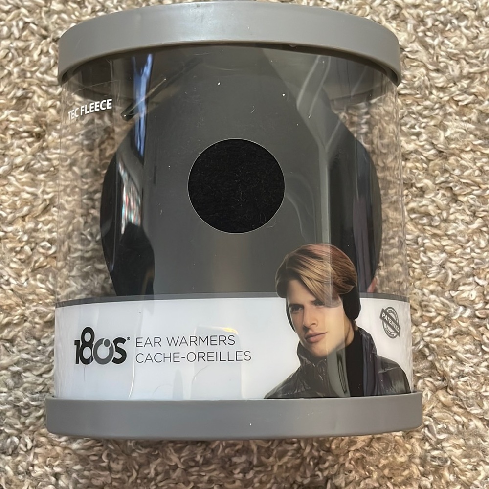 180s Ear Warmers Black Tec Fleece